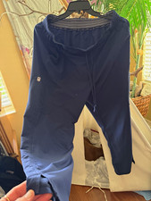 Scrubstar Unisex XL Blue Solid Knit Scrub Pants Polyester Spandex Medical