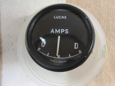 LUCAS VINTAGE AMMETER, an original classic from a Jaguar but will fit others.