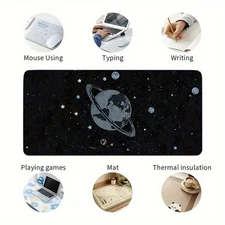 40*90cmBlack Mouse Pad Star Planet Desk Mat Extended XL Mouse Pad Office Desk Ac