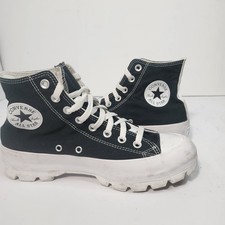 Converse Chuck Taylor Lugged High Top Black White Platform Boots Womens Size 9