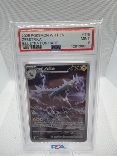 PSA 9 Zebstrika #115 Pokemon White Flare