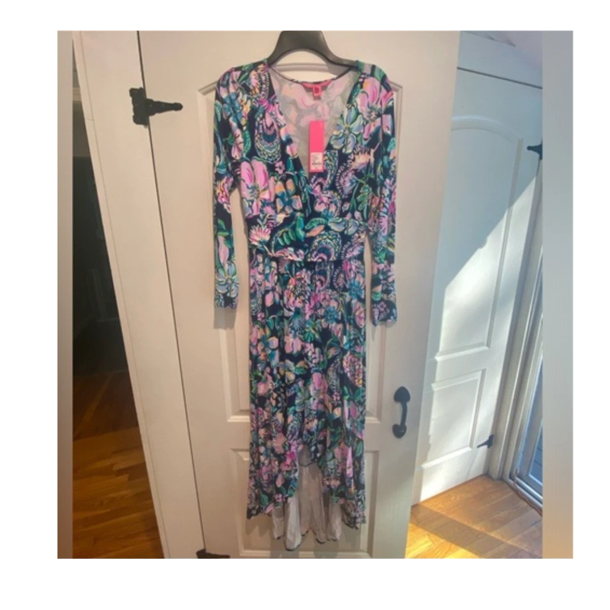 maxi dresses medium Brown Floral Embroidered Maxi Dress LD2163