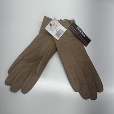 Fownes Genuine Leather Gloves New Deadstock Vintage Tan Brown Women's Size 7
