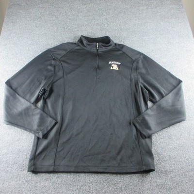 LSU Tigers Sweatshirt Mens XL Black NCAA Football Nike Quarter Zip Jameson