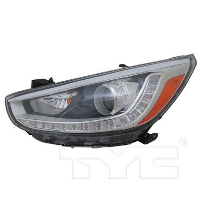 Halogen Projector Headlight Left for 14-17 Hyundai Accent w/LED Parking Signal