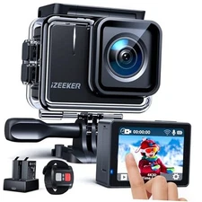  Action Camera 4K30FPS 20MP, 40M Underwater Camera Waterproof, Touchscreen 
