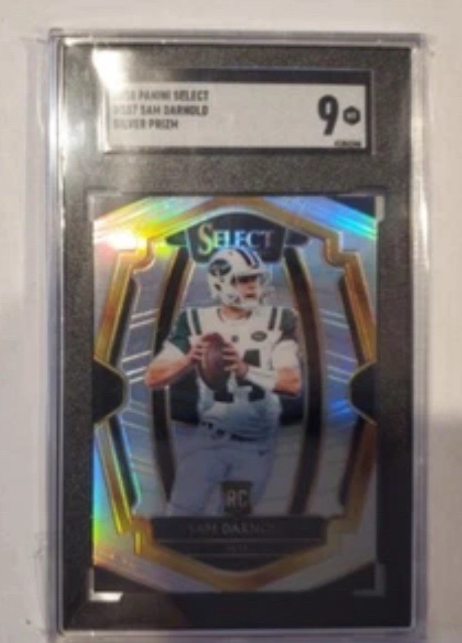 2018 Panini Select Sam Darnold #107 Premier Level Silver Prizm RC SGC 9