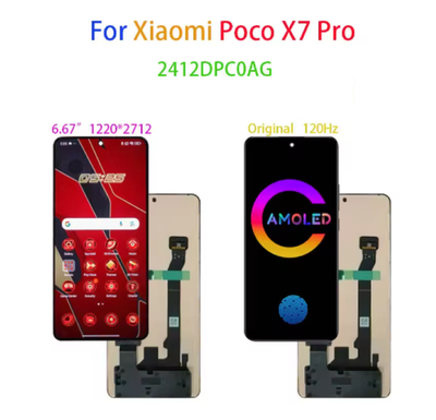 トップス poco For Xiaomi Poco X7 Pro 2412DPC0AG, 2412DPC0AI LCD Screen Display