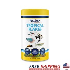 Tropical Fish Food Flakes Balanced Nutrition Tetras Barbs Guppies Catfish 7oz US
