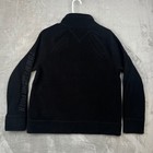 Tommy Hilfiger Sport Mens XL Black Full Zip Fleece Jacket Mock Neck Logo Sleeve