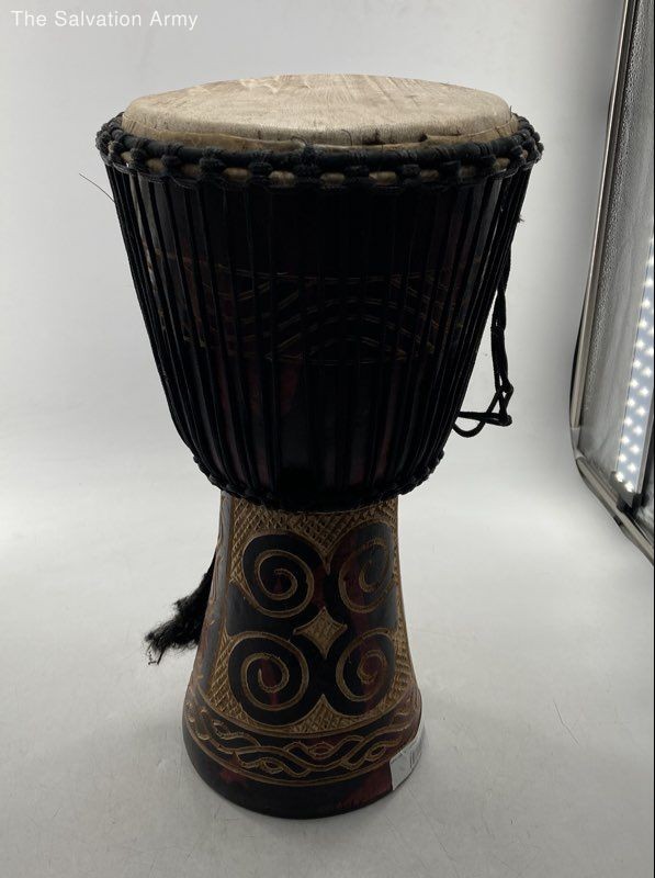 Aklot African Carved Rope Tuned Hand Percussion Folk Instrument Djembe Drum
