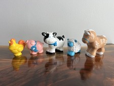 Farm Animal Pretend Play Toy Set of 5 - Horse Sheep Cow Pig Chicken Ages 1-4