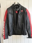 Ducati Dainese Black Leather Motorcycle Biker Jacket Size UK44 EU54 Medium/Large