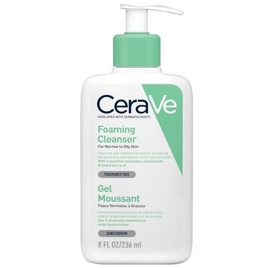 CeraVe Foaming Cleanser 236 ml Gesichtswasser normale fettige Haut ohne Duft
