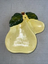 Pear Ceramic Soap Dish Spoon Rest Or Trinket Dish 