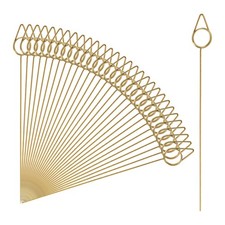 30 Pcs Table Card Holders, 5.9 Raindrops Metal Craft Wire Picture Clip, Gold