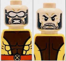 LEGO Wolverine Minifigure Marvel Super Heroes 76022 X-Men Figure w/ Mask