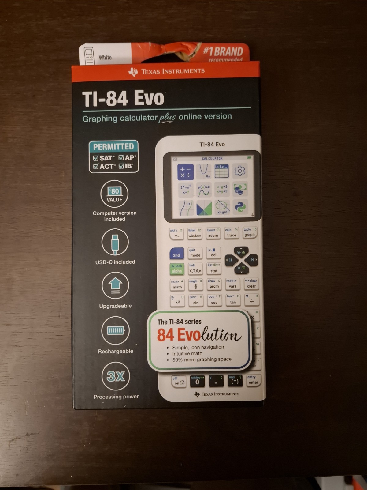 TI-84 EVO Graphing calculator Texas Instruments White  New Sealed 🔥