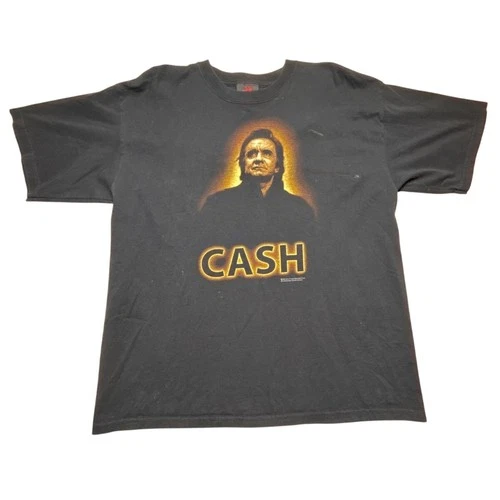 Vintage 2004 Johnny Cash Zion Rootswear T-Shirt 1X Black Ban 2000s vintage concert t-shirt, vintage, single stitch, B+ condition
