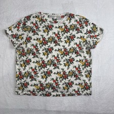 VTG Basic Editions Floral White Short Sleeve ...