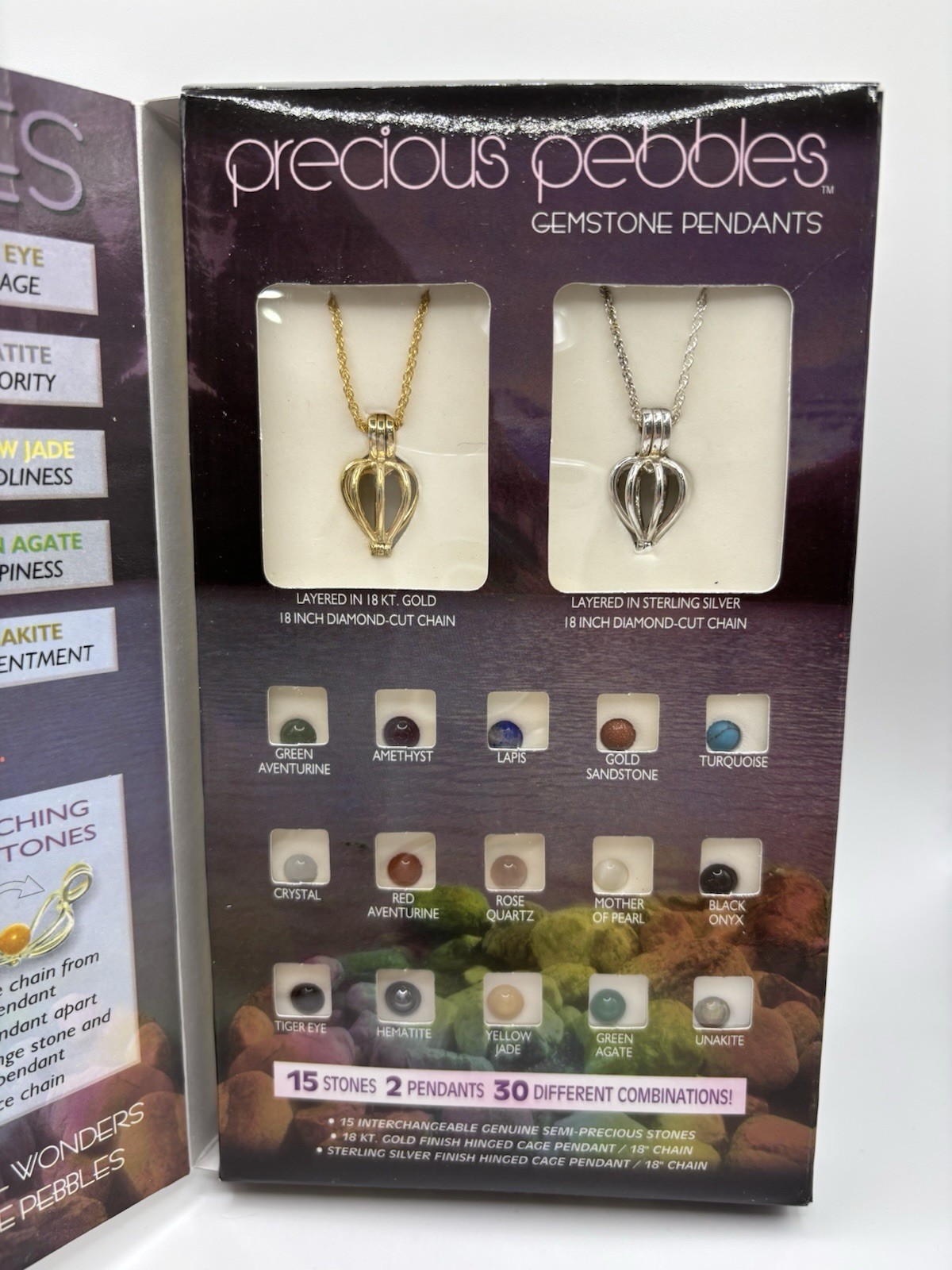 Precious Pebbles Interchangeable Gemstone Pendant… - image 4