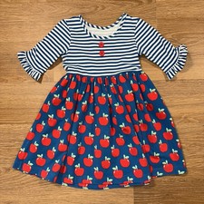 Eleanor Rose Apple Dress Girls 5/6 Ashley Style Back to School Stripe Boutique