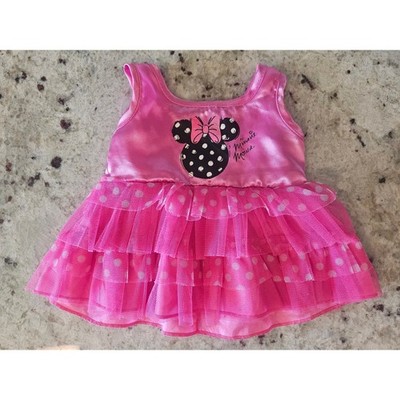 Build a Bear Workshop Pink Polka Dot Ruffle Dress Minnie Mouse Disney