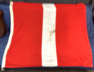 Vintage Vietnam Era Navy signal Flag #7 Size 4  1967  Authentic Large 52" X 42"