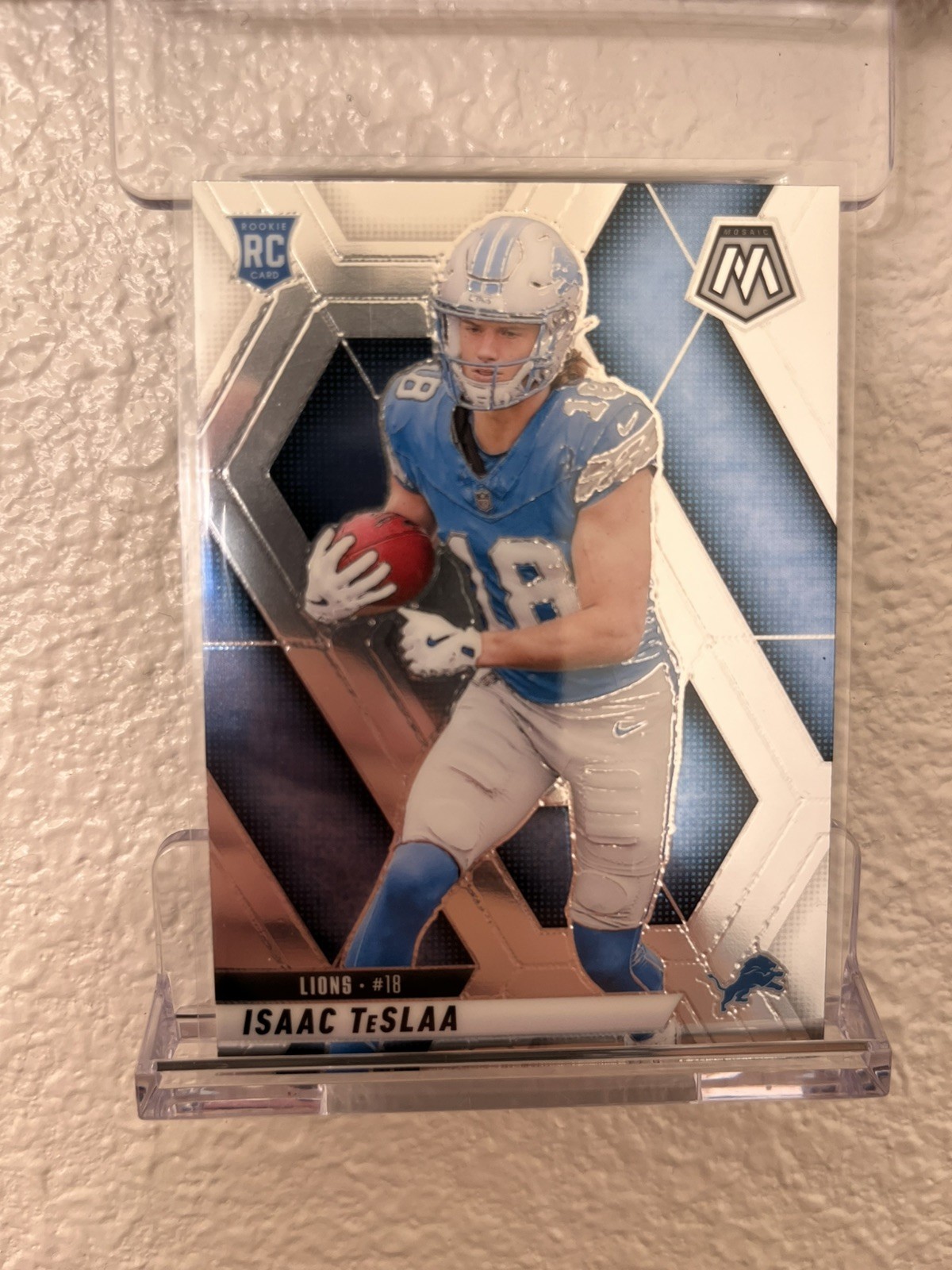 2025 Mosaic Isaac TeSlaa ROOKIE #319 Detroit Lions RC Panini Football Base Card