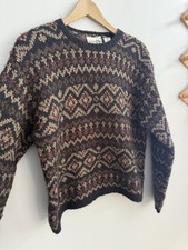 Vintage Paul Harris Design Mohair Blend Fair Isle Nordic Knit Pullover Sweater M