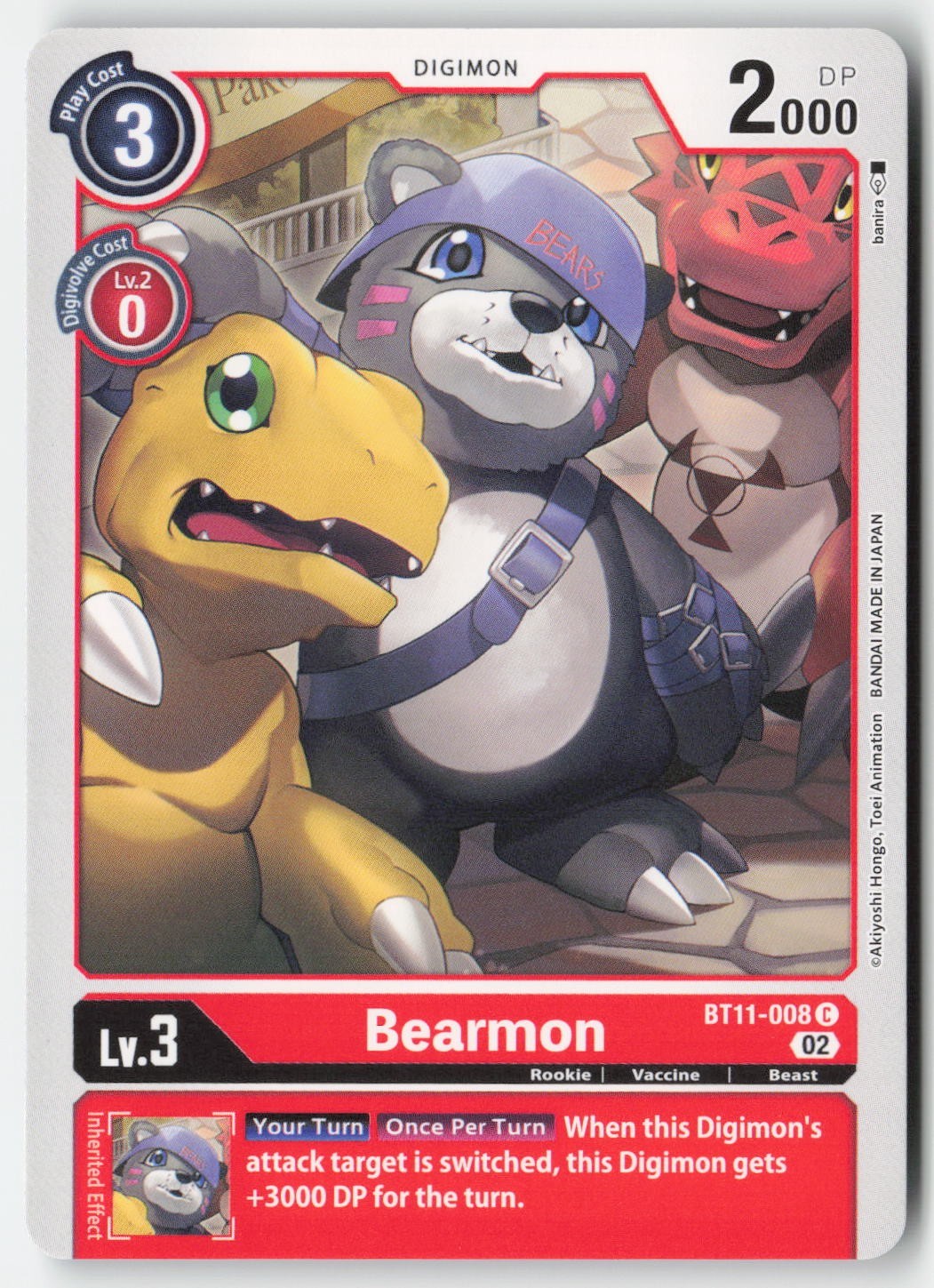 Bearmon BT11-008 Normal Common Digimon