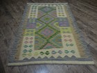 Authentic Afghan Chobi Vegetable Kilim Rug Tribal Geometric Design Rug 4x6 Ft — photo 4