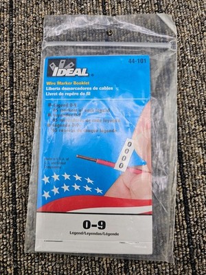 IDEAL 44-101 Wire Marker Booklet - 45 Markers Each Legend 0-9 Pocket-Size