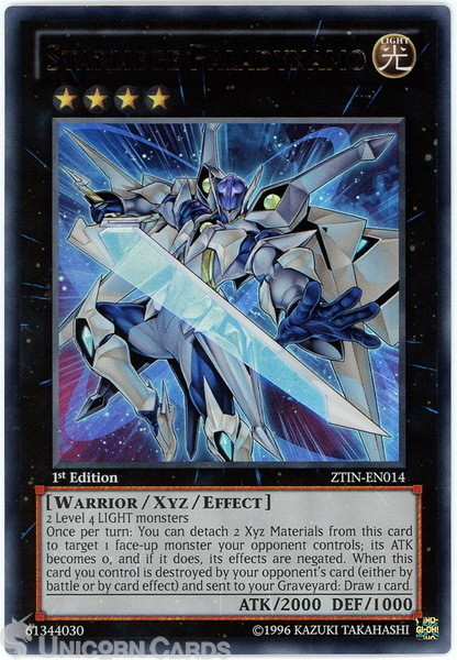 ZTIN-EN014 Starliege Paladynamo Ultra Rare 1st Edition Mint YuGiOh Card