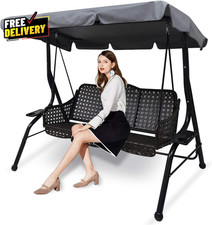 Patio Swing Chair Canopy Replacement 3 Seat Outdoor Porch Swing Seat Canopy C...
