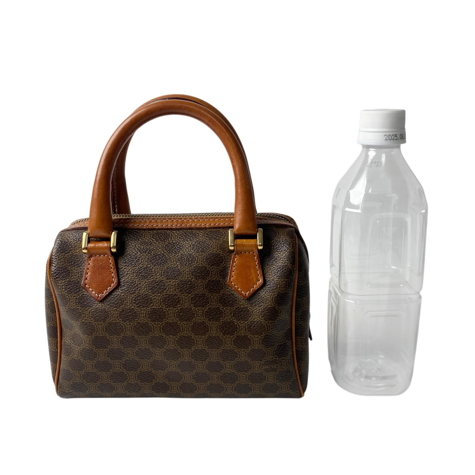 Celine Macadam Pattern Brown PVC Mini Boston Bag … - image 11