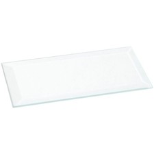 Plymor 2" x 4" Rectangle, 3mm Thick Beveled Clear Glass