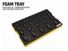26 Pc 12 Metric Drive Impact Socket Set Dewalt Mac Tools Foam Tray 10-36mm Set