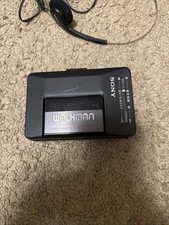 Sony Walkman WM-F2015 FM/AM Radio Cassette Player Black Retro Works 
