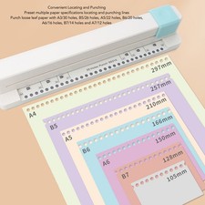 30 Holes Puncher Portable Hand Push Hole Punch For A4 B5 A5 B6 A6 B7 A7 Paper