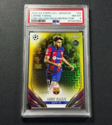 2023-24 Topps Chrome Lamine Yamal RC Rookie Yellow 19/150 Jersey Number 1/1 JO50