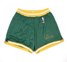 Vintage Champion Seattle Sonics Basketball Shorts XL Mens 80s 90s NBA Kemp Green