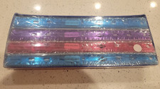 48 Pack Rulers Bulk for Classroom 12 inch, Plastic Clear Rulers Multicolor, NIB