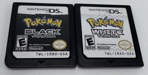 Pokémon Black And White Version Nintendo DS Authentic Lot Of 2 Games Tested