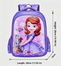 2026 Cute Princess Sofia Kids Backpack Girls School Bag Cartoon Bookbag Gift