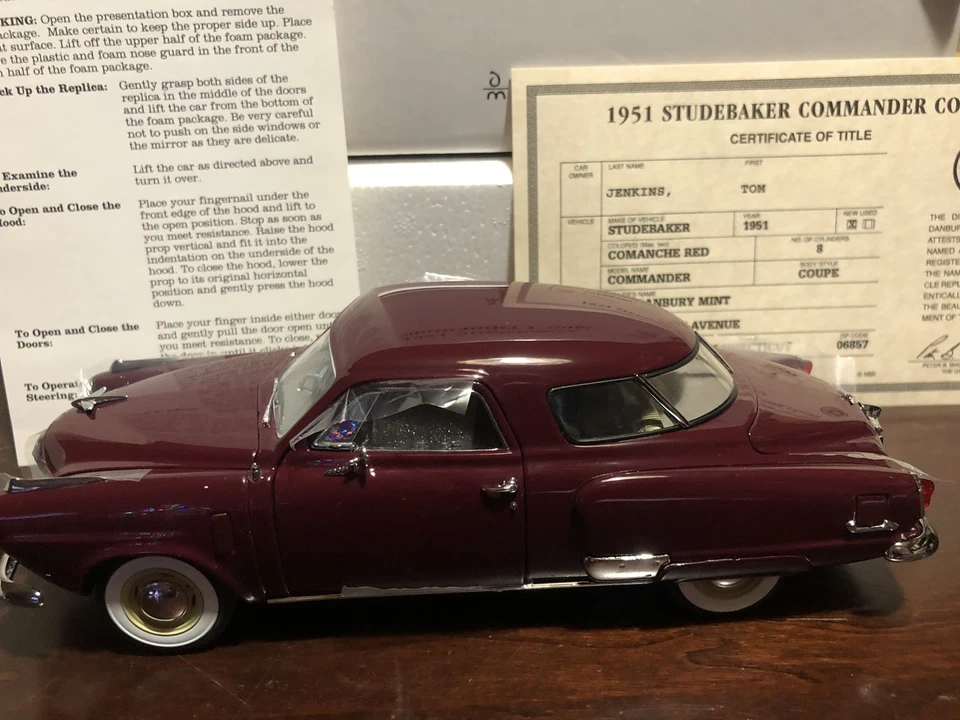 1951 Studebaker Commander Coupe Danbury как новый 1:24 Comanche Red. Прочитайте описание - Изображение 2 из 4