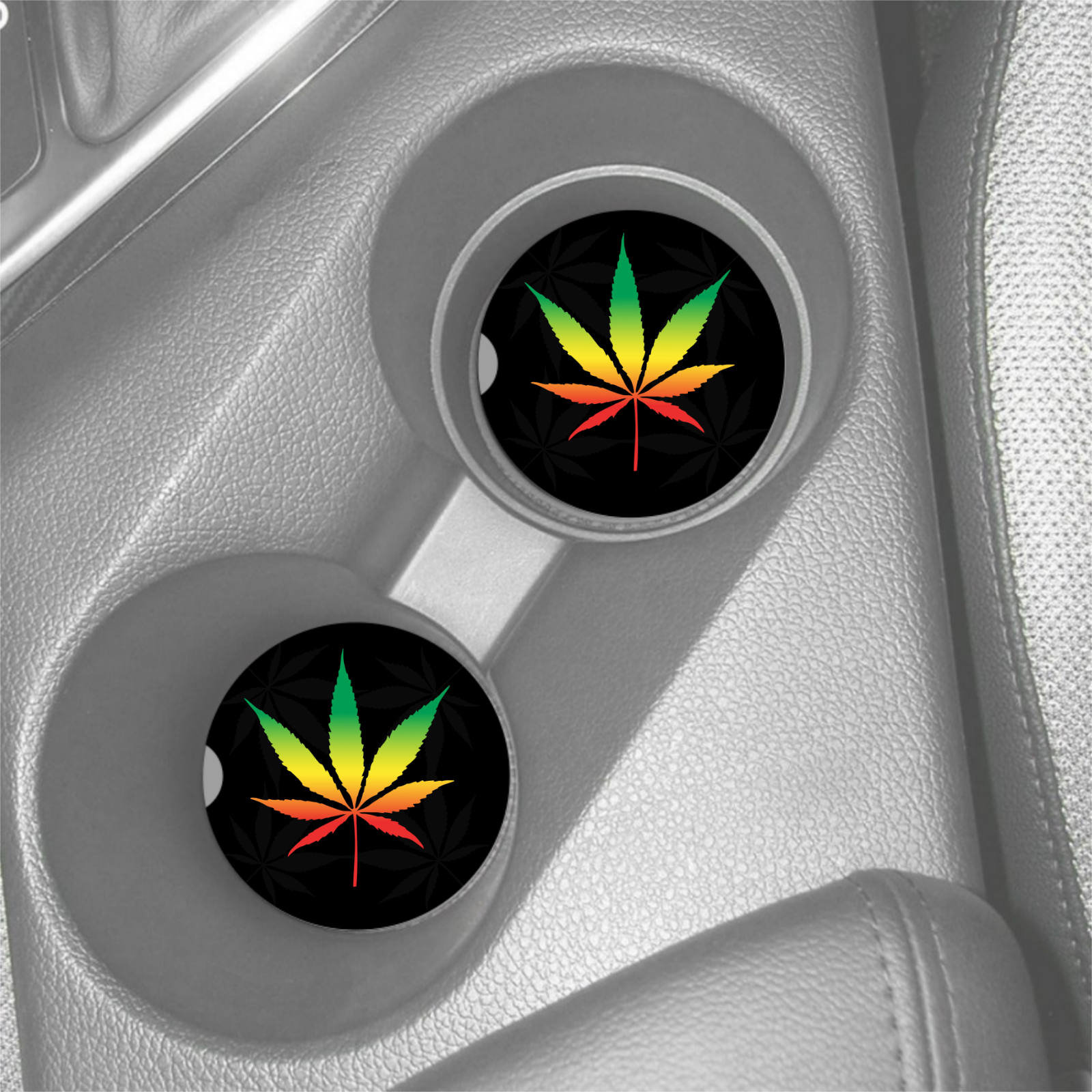 RASTA MARIJUANA POT LEAF SANDSTONE CAR COASTERS ABSORBS SET 2 | eBay