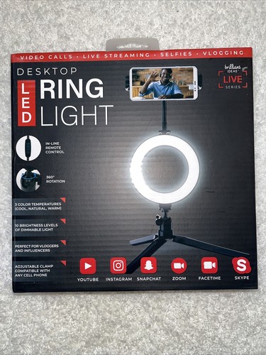 LED Live desktop ring light VLOGGING YOUTUBE selfies ⭐️ Above Phone Mount - Picture 4 of 9