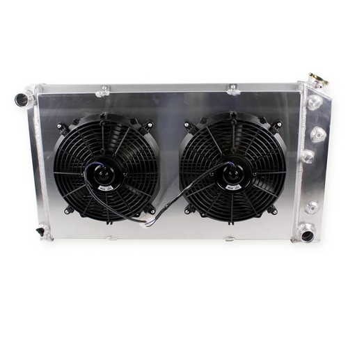 For 1983-1990 87 89 Chevy Caprice C30 3Row Aluminum Radiator+Electric Fan+Shroud - Picture 4 of 14