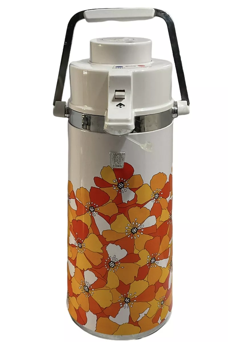 Vintage King Carafe Air Pot Pump Vacuum Dispenser Hot Cold Coffee
